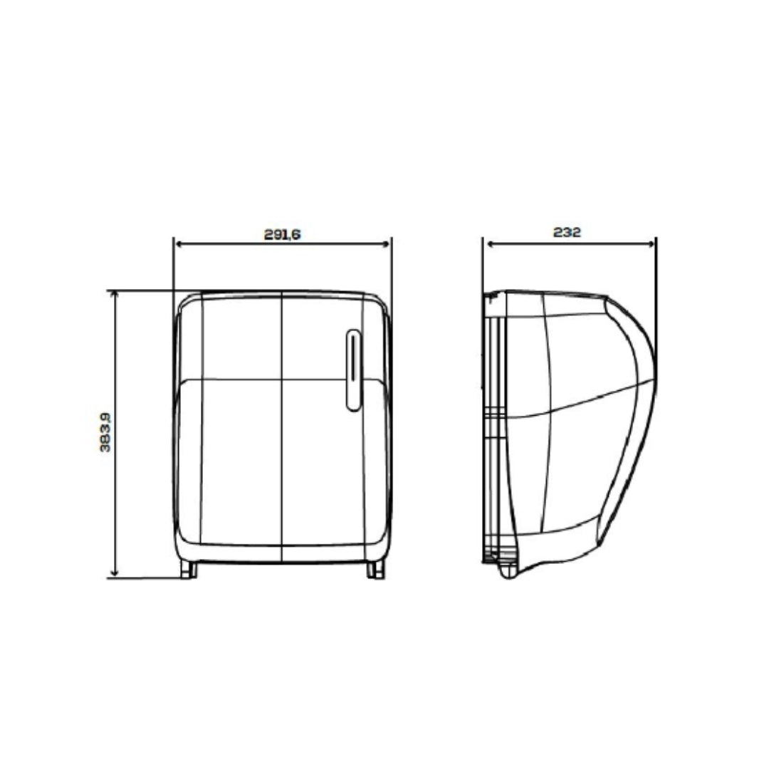 Dispensador autocorte ABS preto Timeless | Mistolin Pro