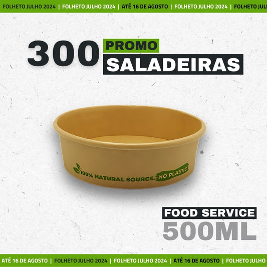 Promo SALADEIRA CARTÃO KRAFT 500ML | 50 UN